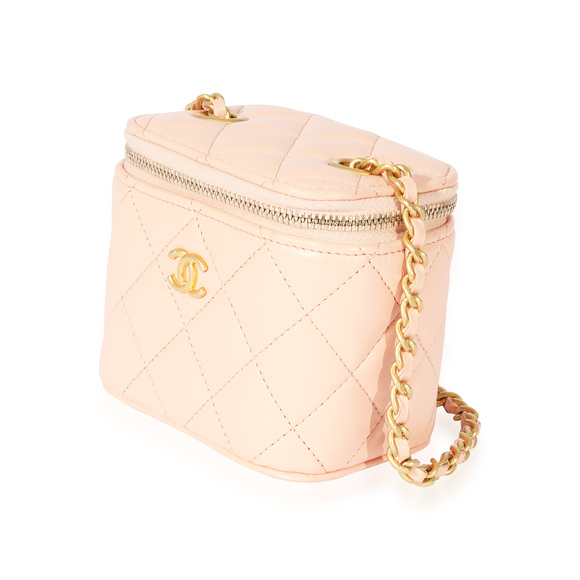 Chanel Pink Lambskin Pearl Crush Mini Vanity Case - Picture 4 of 7